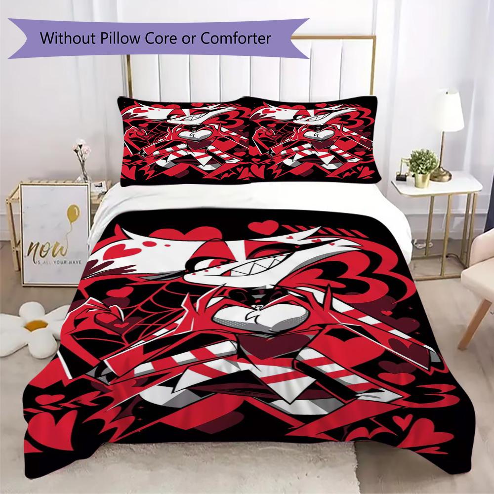 Chic Thorn Angel Cartoon Pattern Bedding,Quilt Set Quilt Cover Pillowcase Home Birthday Gift (1*duvet cover+2*pillowcase,without core)ZSJT0917134