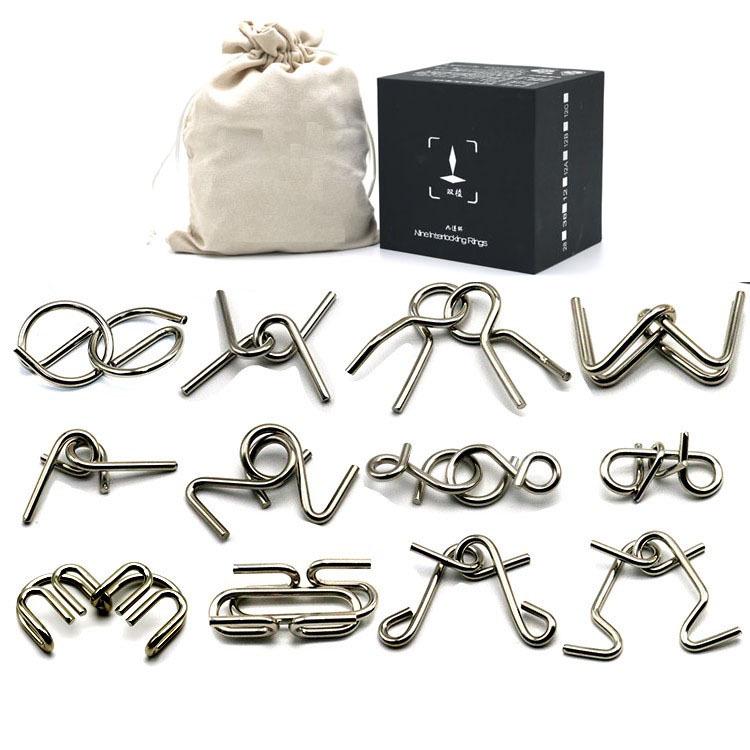 IQ Toys 8-teiliges Puzzle-Set - TikTok Trend Interlocking Rings