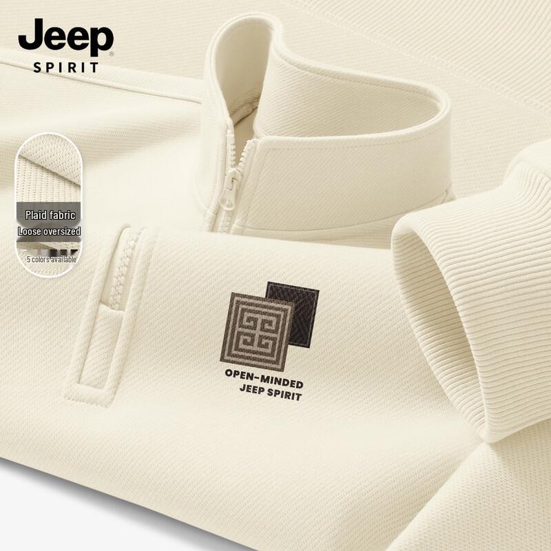 JEEP SPIRIT Men's 2025 Half-Zip Casual Sweatshirt