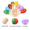 Wooden Maracas Multiple Colour Auditory Training Educational Toy Baby Sand Hammer Instrument Toy for Boys Girls