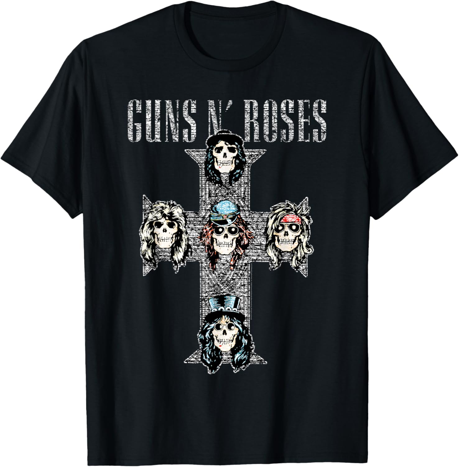 Guns N Roses Official Vintage Cross T-Shirt Small S разноцветный