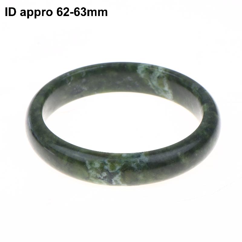 Green White Natural Jade Bracelet Hand Carved Wide Nanyu Bangle Premium Jewelry for Graduation Gift