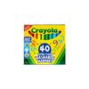 Crayola Water-Removable Marker Pens, 40 Colors, Big Size (587858)