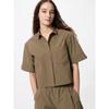 Uniqlo Japan Nylon Boxy Short Shirt 5 Minute Sleeve