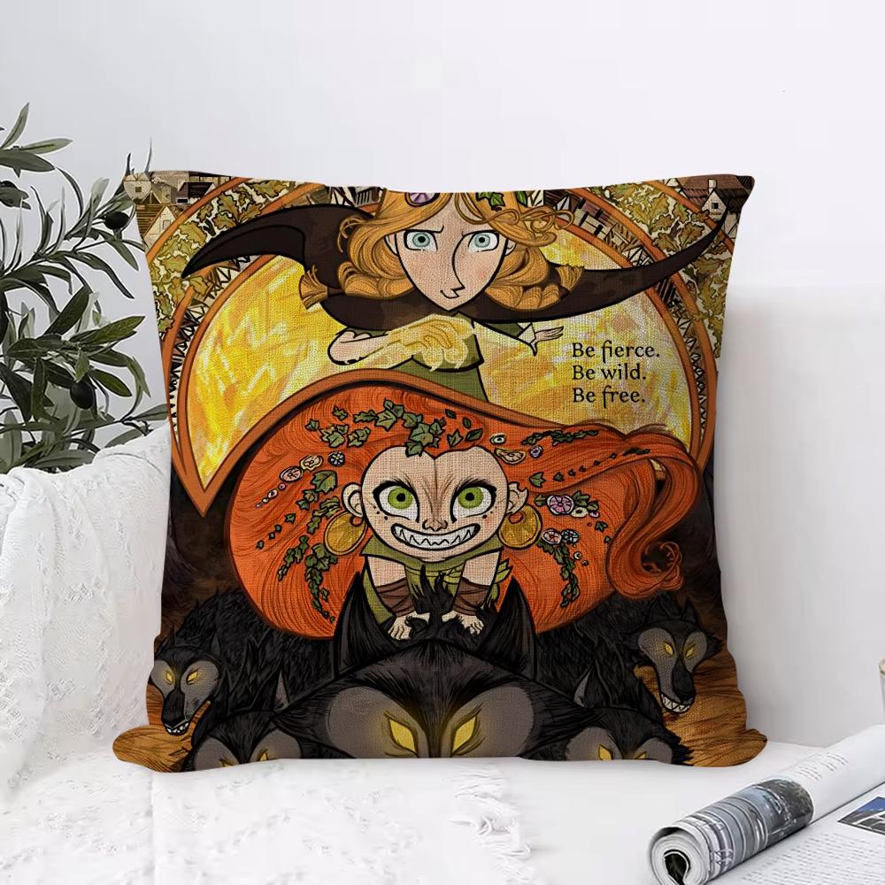 Ireland WWolfwalkers Cushion Cover Eco Linen Pillow Case DoubleSided Print Breathable Durable Zipper Home Decor Gift