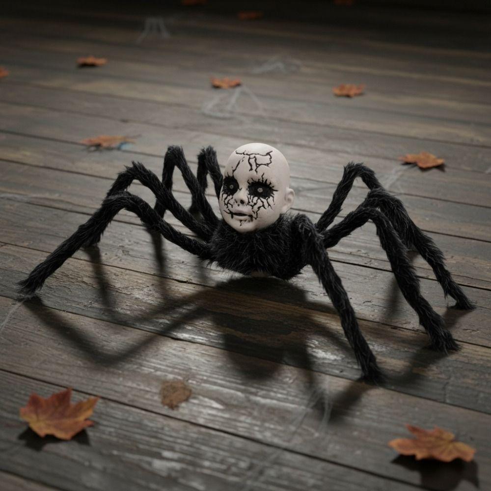 Sound Activated Halloween Electric Walking Spider Halloween Spider Ornament Haunted House Prop