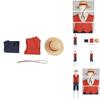 Authentic One Piece Luffy Costume Pirate King Cosplay Outfit For Halloween