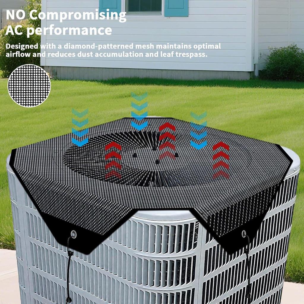 Air Conditioner Covers for Outside Units,36"/32"/28"/26" Central AC Cover, Top Universal Mesh Cover Defender for All Seasons