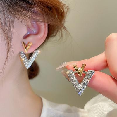 Fashion Crystal Drop Earrings For Women Girls Korean Style Elegant Geometric Earrings Jewelry Lady Ear Rings Accessories Gifts