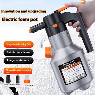 Autoreinigung Elektrische pneumatische Sprühflasche Ein-Knopf-Start Hochdruck-Schaumgießkanne Haushalts-Wasserkanne mit großem Fassungsvermögen
