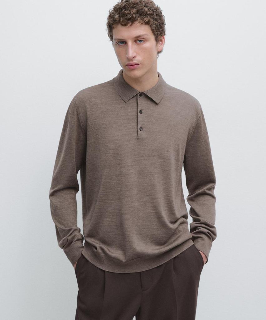 Masimodutti Polo Neck Wool Knit Sweater