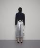 Uboa Silver Asymmetrical Pleated Skirt