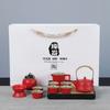 Travel tea set tea tray household kung fu tea set outdoor portable teapot ceramic business gift
