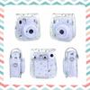 HIYQIN Instax Mini Case, Transparent Cover, Cute Camera Bag with Shoulder Strap, Made of PVC, Perfect Star Design