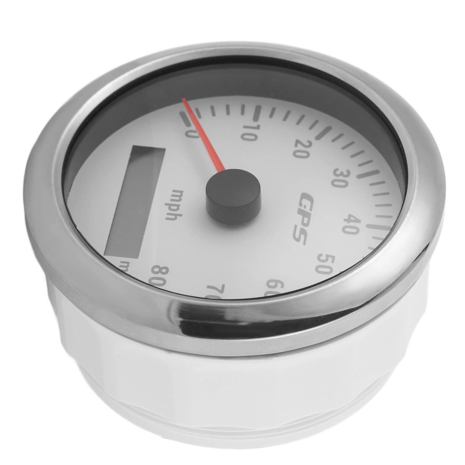 

GPS спидометр 85 мм 3,35 дюйма одограф 80 миль в час из нержавеющей стали универсальный для автомобилей двигателей лодок черный