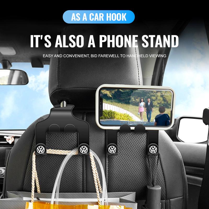 Car Seat Headrest Hook multifunctional Storage Mobile Phone Holder For Volkswagen Lavida POLO Tiguan Passat Golf EOS Scirocco Jetta Bora Touareg