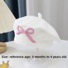 Thick Warm Girls Painter Cap Cotton Toddler Warm Beanie Fashion Bow Knit Headwear  Girl