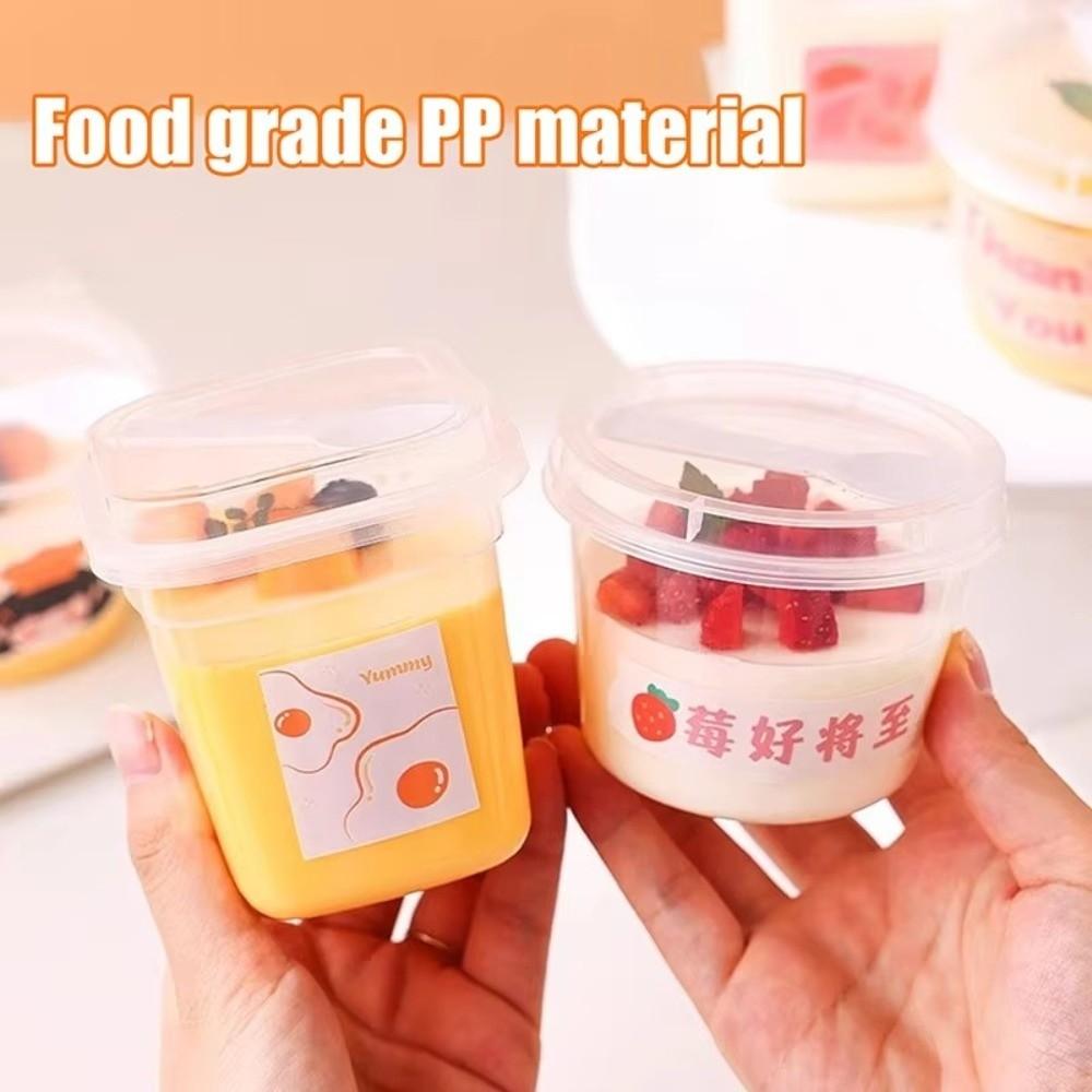 10Pcs With Lid Dessert Cup Transparent Yogurt Cup New Pudding Cup For Dessert Ice Cream