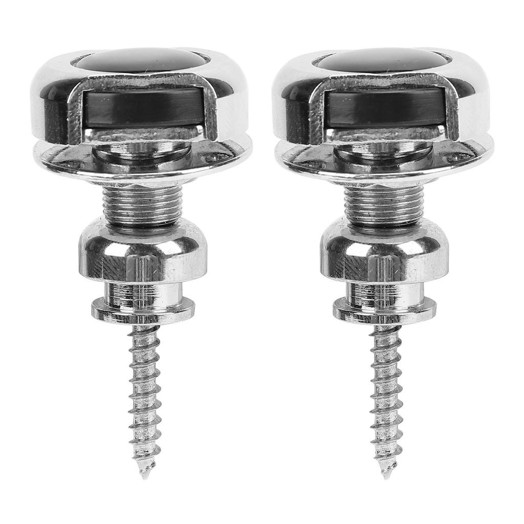 2Pcs Guitar Strap Locks Set Electric Guitars Non Slip Quick Release Zinc Alloy Bass Replacement Parts Accessories