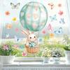 Easter Bunny Window Clings Cartoon Egg Stickers Cute Decoration For Home Classroom Nursery Shop Glass Display Decorations