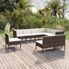 Day and Night - Day and Night Garden Furniture Set 9 Pieces and Brown Synthetic Rattan Cushions