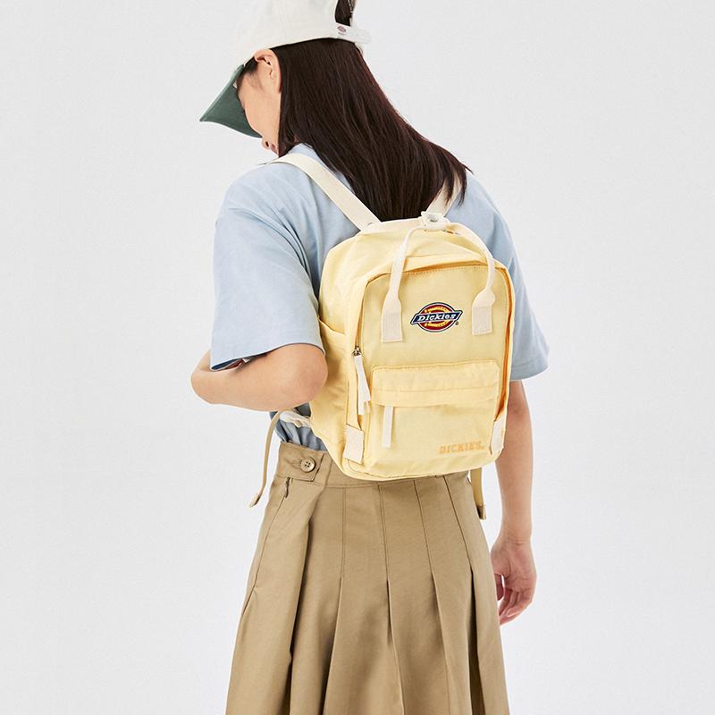 Dickies Minimalist Embroidered Logo Polyester Student Backpack Women Backpack Light-Green Purple Washed-Blue DK-B009