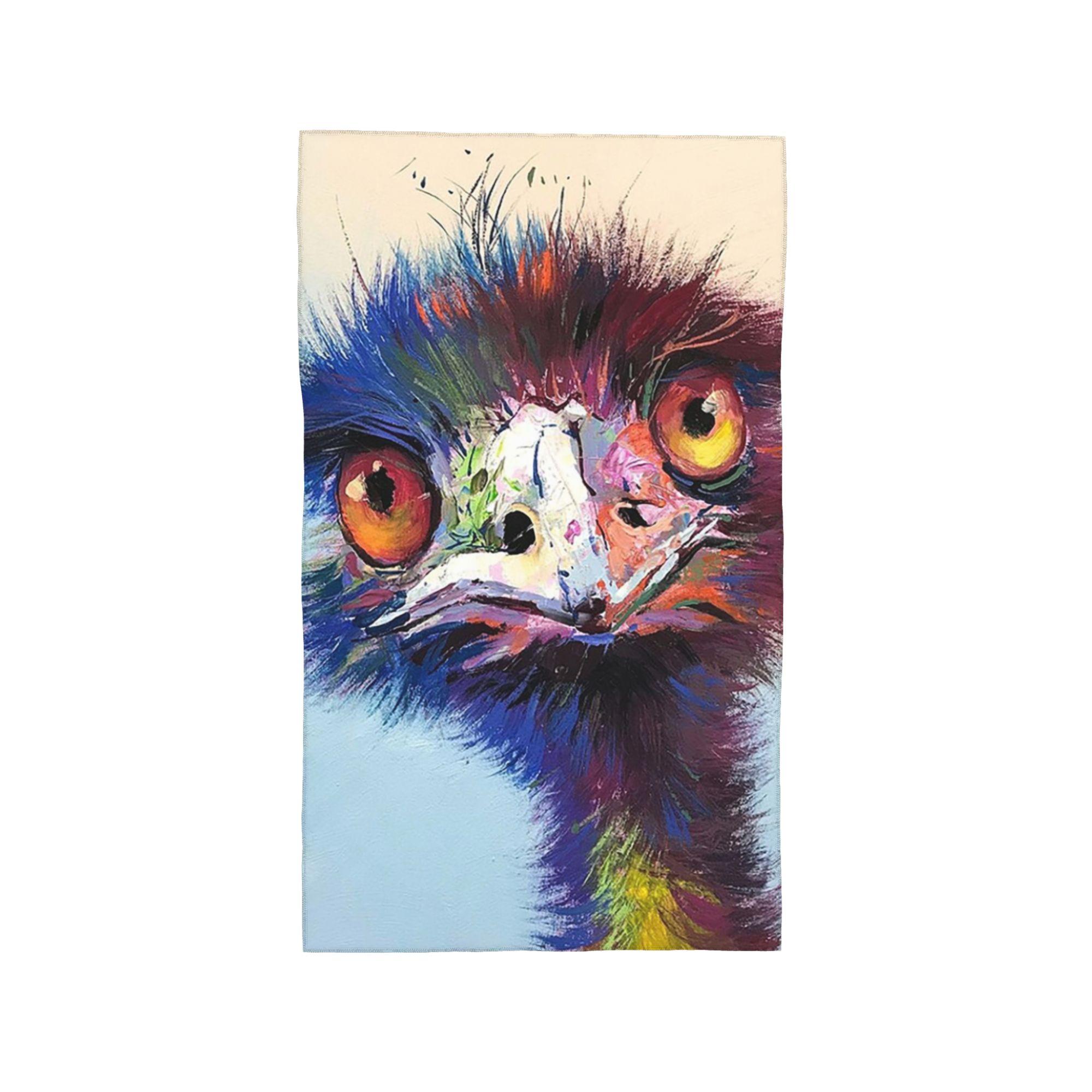 Australian Emu - 74 Soft Face Towel Quick Dry Pool Bath Cotton Towels Absorbent Quick W40*H60(CM)