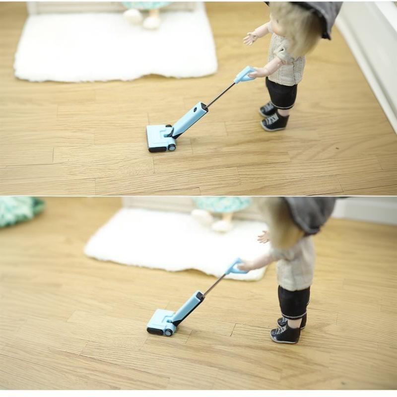Miniature Floor Washer Ornament 1/12 Dollhouse Simulation Floor Scrubber Model Doll House Scene Decor Photography Props