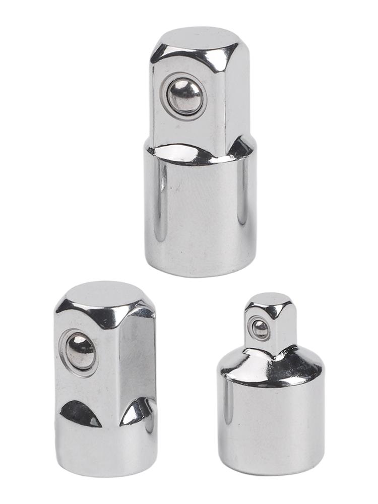 Socket Adapter Wrench Set 3PCS Female to Male Drive Converter with Built in Spring Loaded Detent Balls for Secure Socket Fit