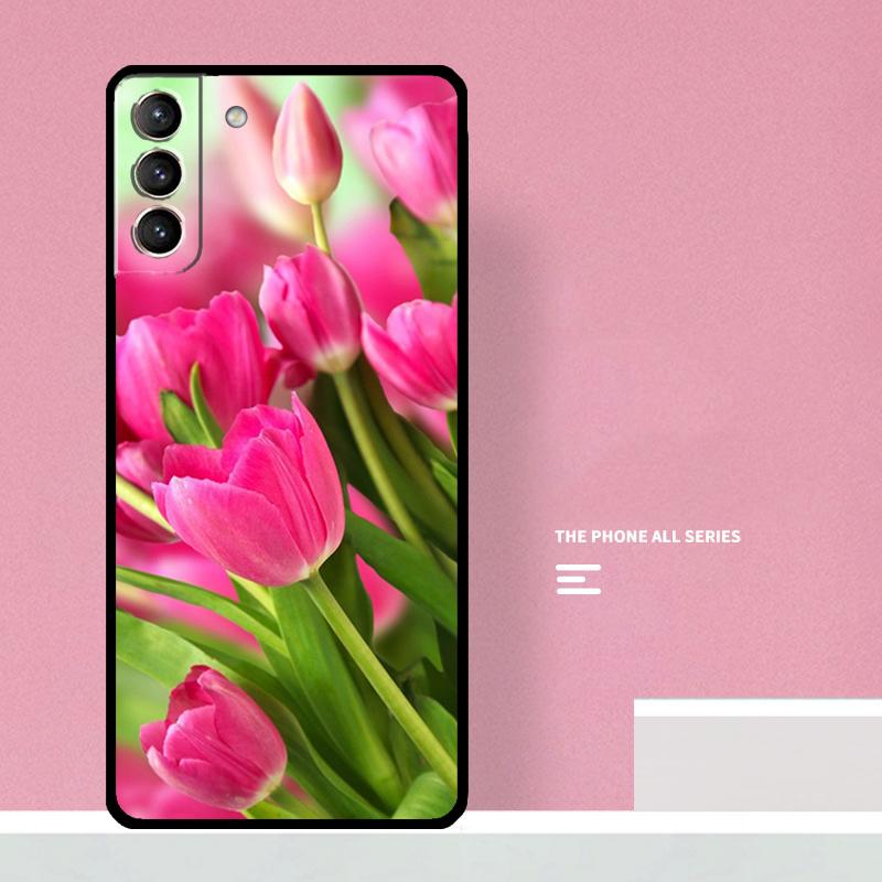 Tulips Flower Phone Case For Samsung Galaxy S26 S25 S24 S20 S21 S22 S23 Ultra S10 Plus S25 FE Cover Coque