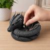 3D-gedrucktes Drachen-Aufbewahrungsfach, Dekorative Schlüsselablage mit Gothic-Fantasy-Design für Ringe, Schlüssel, Münzen, Schmuck, Schreibtisch-Organizer-Tablett für Homeoffice