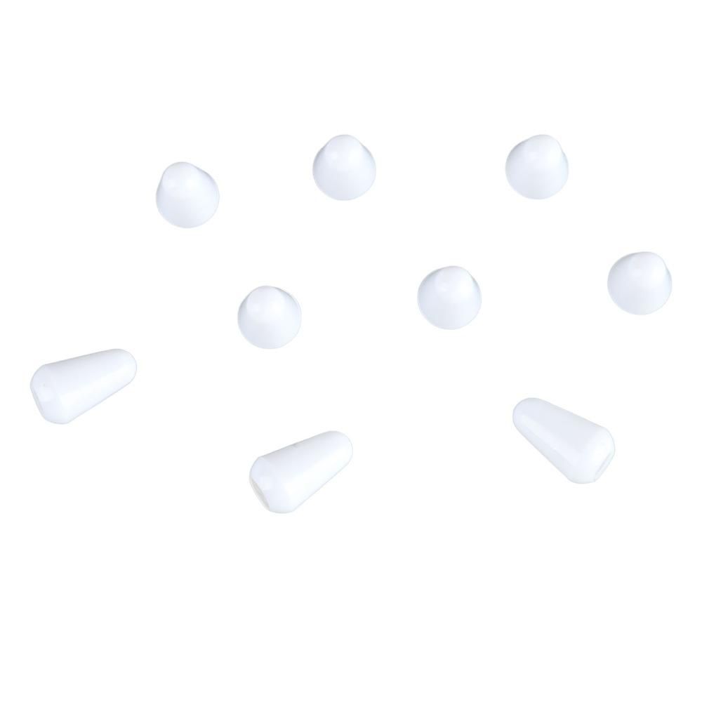 20PCS Plastic Guitar Switch Tips White/Yellow/Black Switch Knob Cap Guitar Accessories
