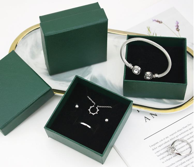 Dark Green Bowknot Jewelry Box for Necklace, Ring, Ear Stud, or Pendant