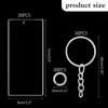 5/50pcs Handmade DIY Transparent Keychains Blank Bookmark Material Acrylic Transparent Bottom Panel Pendants