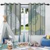 2pcs Fresh Flowers Plants Blackout Curtain Bedroom Privacy Partition Living Room Darkening Heat insulation Window Curtains