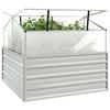 VidaXL Lit Surélevé de Jardin avec Serre Jardinière Bac à Fleurs Pot de Plantes Lit de Plantation Balcon Extérieur 316882