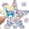 53/106PCS Starry Sky Watercolor Creatures Sticker Notebook Graffiti Stationery Waterproof Coffee Waterproof Scrapbook Decals