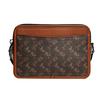 Coach Charter 24 Classic Horse And Carriage Logo All Over Print Zipper Camera Bag Men Shoulder Bag Dark-Brown C8445-JITX0