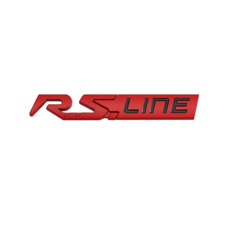 IXLW6 Car Metal GT RS Line Badge Emblem Decals Sticker For Renault Logan Clio Megane 2 3 4 Captur Koleos Espace Twingo Duster Kadjar