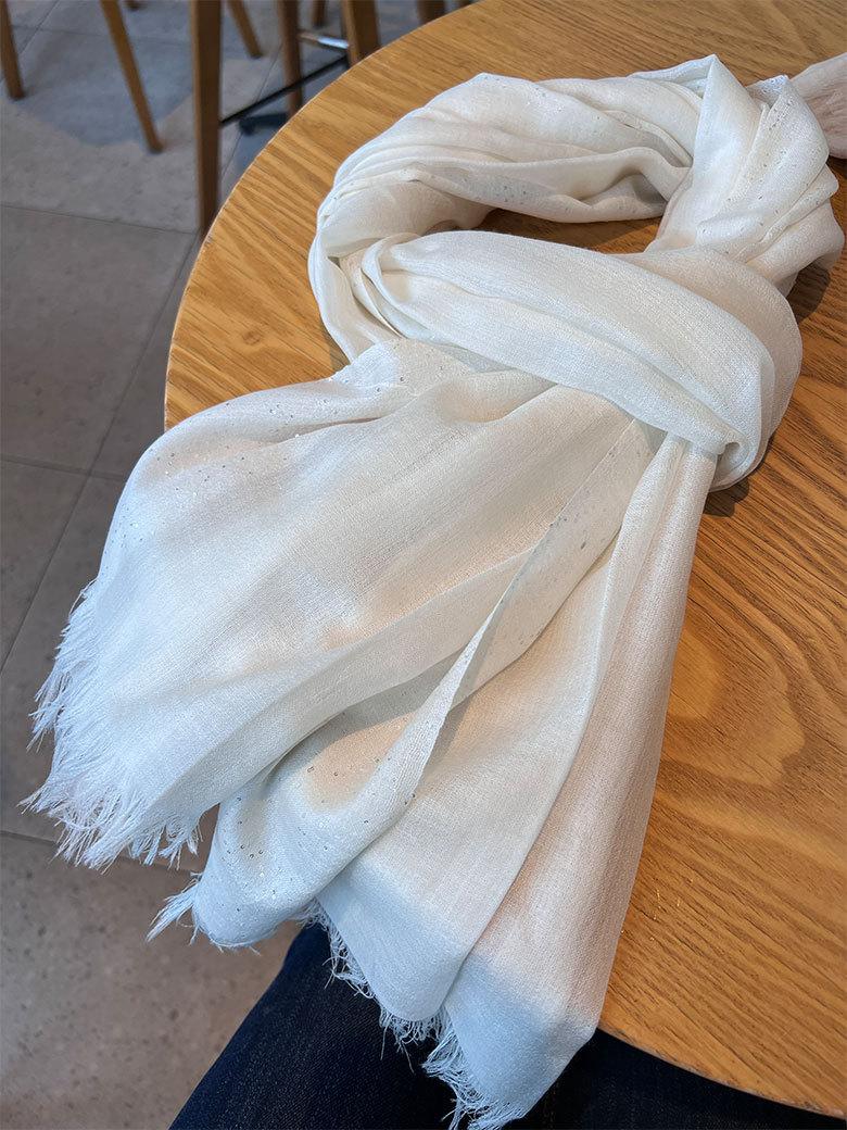 

Naizaiga 100 cashmere white black acpricot beading sequins 69x190cm 55g thin women shawl scarf JR2