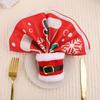 6pcs Christmas Theme Santa Claus Belts Napkin Holder Adjustable Santa Clothes Napkin Ring New Year