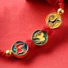 Hand-woven Good Lucky Bracelet Calabash Chinese Red Handrope Zodiac Horse Bracelet  Spring Festival