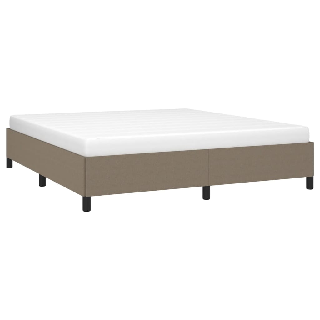 VidaXL Bettgestell ohne Matratze Taupe 180x200 cm Stoff
