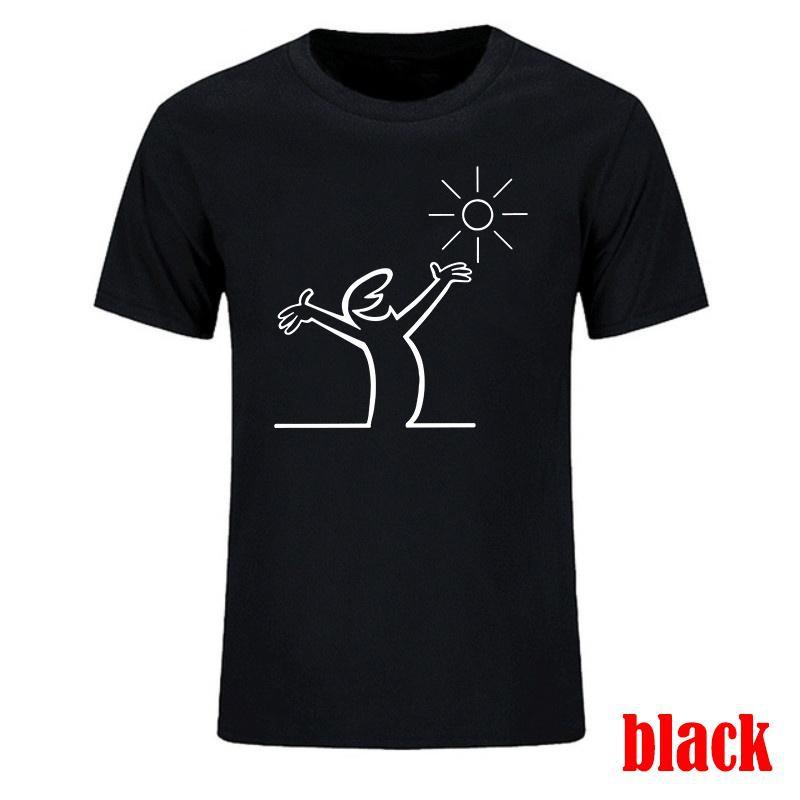 Unisex Lineunisex Sommer La Linea Print T-Shirt Rundhals Baumwolle Lässig Kurzarm Grafik-T-Shirt