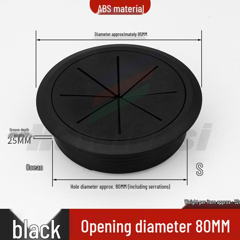 Desktop Decorative Cable Management and Sealing Cover for Desk Cable Holes
