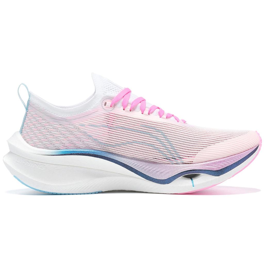 Li Ning Feidian 3.0 Ultra Marathon Style Shock Absorbing Non-Slip Durable Low-Top Running Shoes Unisex Sneaker Pink Blue ARMT033-3