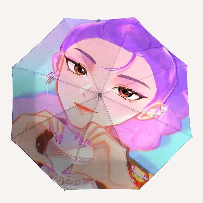 1pc KPop Demon Hunters RUMI2 Umbrella, Sun Protection, And UV Shielding. It Has Eight Sturdy Ribs for Outdoor Use And Perfect Gift