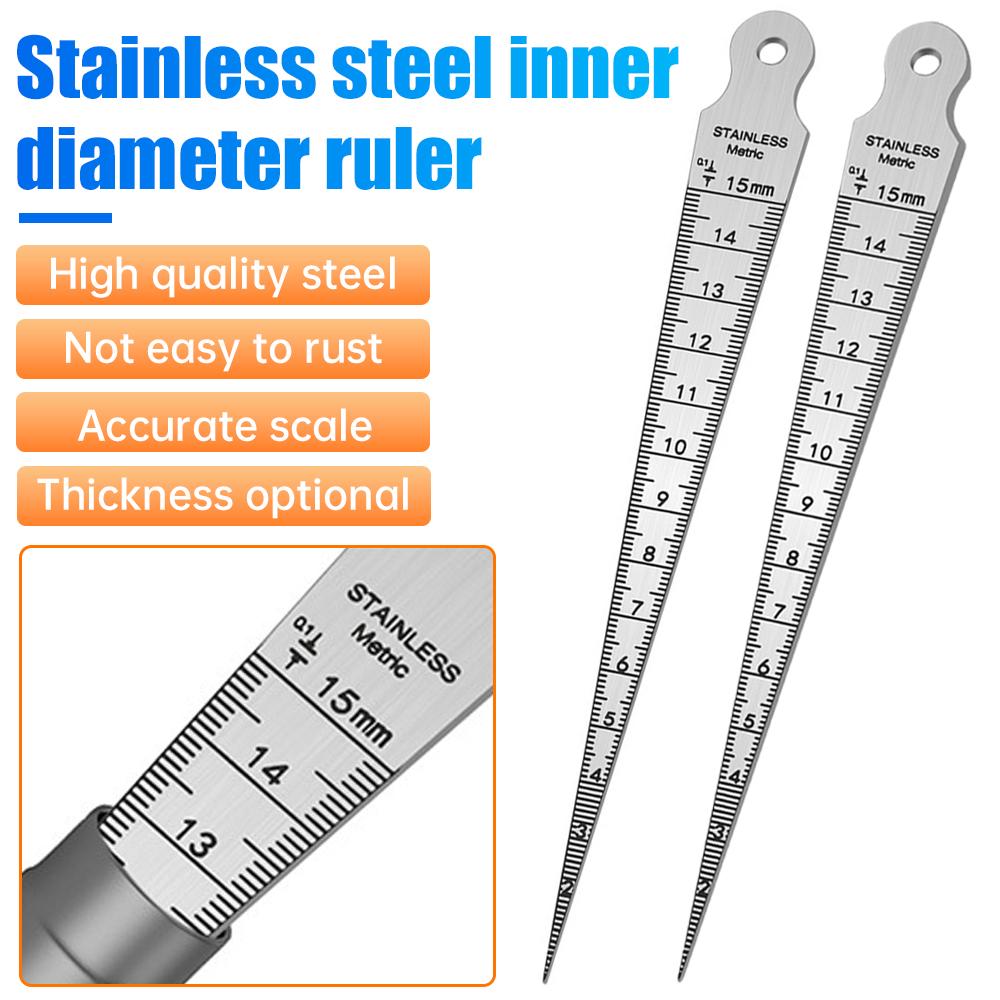 Taper Gauge Feeler 1-15mm Stainless Steel Gap Hole Measuring Tool Thickness Gauge Measuring Probes Aperture Measurement Tool