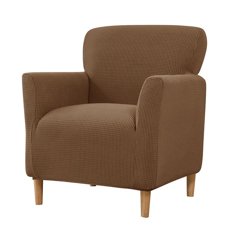 

1pc Jacquard Armchair Cover Removable Stretch Tub Arm Chair Slipcover Solid Elastic Single Sofa Slipcovers for Study Bar Counter One seater