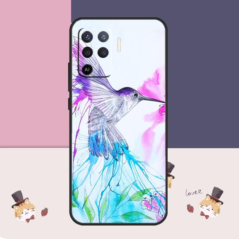 Hummingbird Case For Oppo A77 A17 A57 A40 A78 A54 A74 A94 A76 A16 A96 A18 A60 A80 A38 A58 A98 A15 A5 Pro